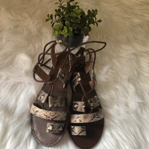 NWOT Free People Maddie Tie Up Sandal Size 8 - Picture 6 of 7